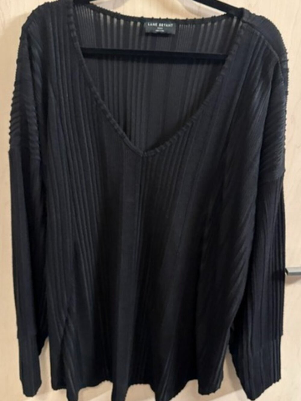 Lane Bryant black ribbed top